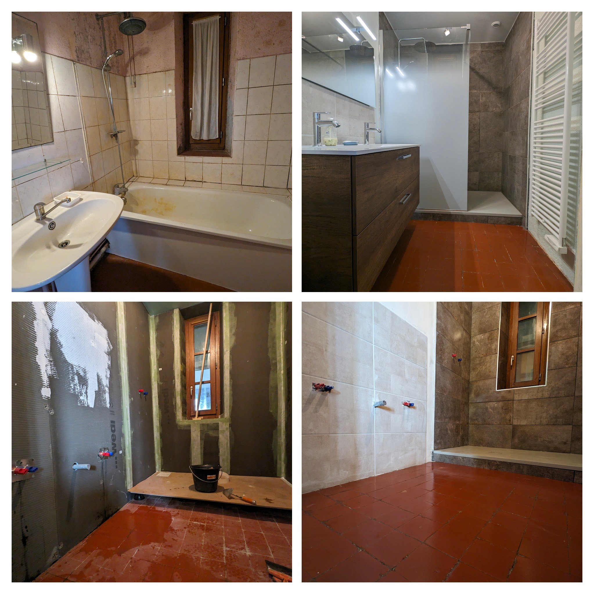 Rénovation salle de bain avant/après