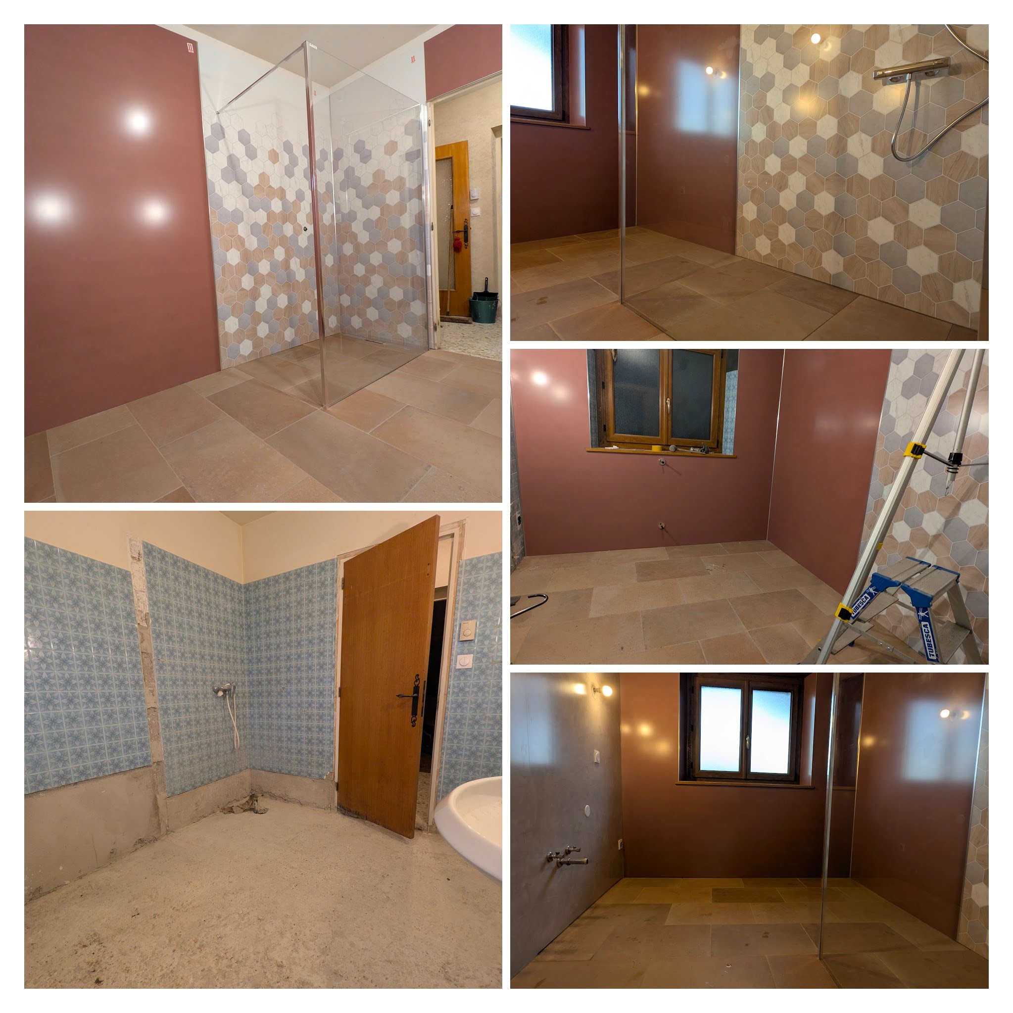 Salle de bain avant/après rénovation